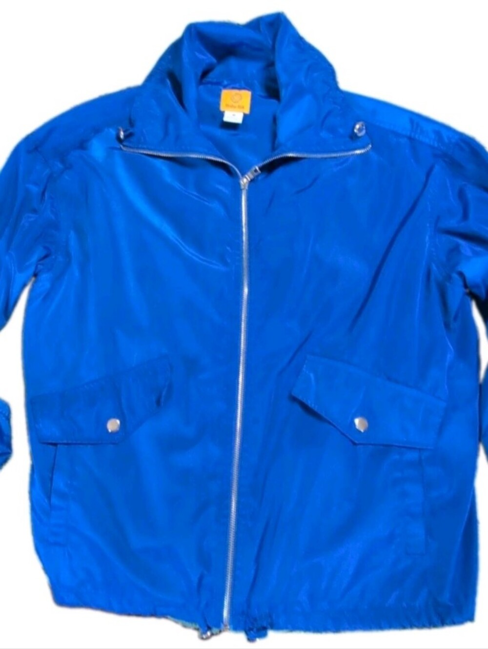 Ruby Rd Womens Sz 16 Blue Long Sleeve Full Zip Front Pockets Windbreaker Jacket